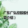 廣東廣弘控股股份有限公司（關于廣東廣弘控股股份有限公司介紹）