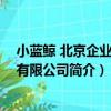 小藍鯨 北京企業管理有限公司（關于小藍鯨 北京企業管理有限公司簡介）