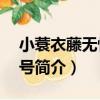 小蓑衣藤無性系1號（關于小蓑衣藤無性系1號簡介）
