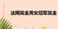 法網獎金男女冠軍獎金(法網獎金)