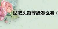 貼吧頭銜等級怎么看(貼吧頭銜)