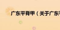 廣東平脊甲(關于廣東平脊甲介紹)