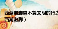 西湖泡腳算不算文明的行為違反了何種道德(西湖泡腳)