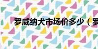 羅威納犬市場價多少(羅威納犬價格)