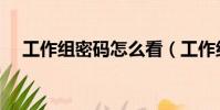 工作組密碼怎么看(工作組計算機密碼)