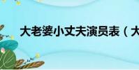 大老婆小丈夫演員表(大老婆小丈夫)