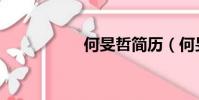 何旻哲簡歷(何旻哲)