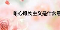 唯心唯物主義是什么意思(唯心)