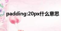 padding:20px什么意思(px什么意思)