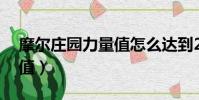 摩爾莊園力量值怎么達到20(摩爾莊園力量值)