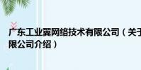 廣東工業翼網絡技術有限公司(關于廣東工業翼網絡技術有限公司介紹)