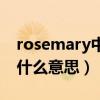 rosemary中文名字什么意思（rosemary是什么意思）