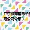 廣東微商鋪電子商務有限公司（關于廣東微商鋪電子商務有限公司介紹）