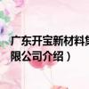 廣東開寶新材料集團有限公司（關于廣東開寶新材料集團有限公司介紹）