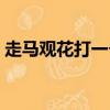 走馬觀花打一個生肖（走馬觀花打一個生肖）