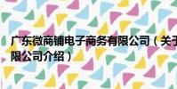 廣東微商鋪電子商務有限公司(關于廣東微商鋪電子商務有限公司介紹)