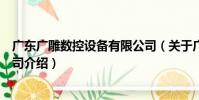 廣東廣雕數控設備有限公司(關于廣東廣雕數控設備有限公司介紹)