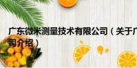 廣東微米測量技術有限公司(關于廣東微米測量技術有限公司介紹)
