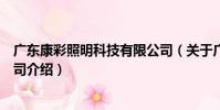 廣東康彩照明科技有限公司(關于廣東康彩照明科技有限公司介紹)