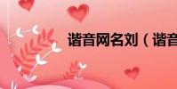 諧音網名劉(諧音網名)
