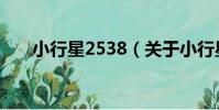 小行星2538(關于小行星2538簡介)