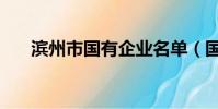 濱州市國有企業名單(國有企業名單)