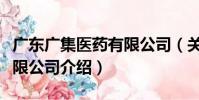廣東廣集醫藥有限公司(關于廣東廣集醫藥有限公司介紹)