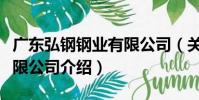 廣東弘鋼鋼業有限公司(關于廣東弘鋼鋼業有限公司介紹)