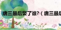 唐三最后娶了誰?(唐三最后娶了幾個老婆)