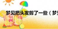 夢見把頭發剪了一些(夢見把頭發剪了)