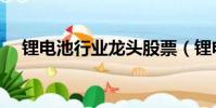 鋰電池行業龍頭股票(鋰電池上市公司)
