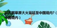 蒙古國草原大火蔓延至中國境內?(蒙古國草原大火蔓延至中國境內)