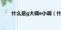 什么是g大調e小調(什么是g大調)