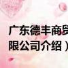 廣東德豐商貿有限公司（關于廣東德豐商貿有限公司介紹）