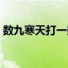 數九寒天打一數字是幾（數九寒天打一數字）