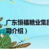 廣東恒福糖業集團有限公司（關于廣東恒福糖業集團有限公司介紹）