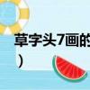 草字頭7畫的字有哪些（草字頭的字都有哪些）