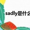 sadly是什么意思（EDGYYDS什么意思）