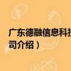 廣東德融信息科技有限公司（關于廣東德融信息科技有限公司介紹）