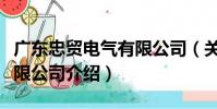廣東忠貿電氣有限公司(關于廣東忠貿電氣有限公司介紹)