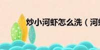 炒小河蝦怎么洗(河蝦怎么洗)