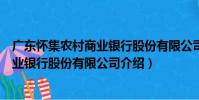 廣東懷集農村商業銀行股份有限公司(關于廣東懷集農村商業銀行股份有限公司介紹)