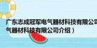廣東志成冠軍電氣器材科技有限公司(關于廣東志成冠軍電氣器材科技有限公司介紹)