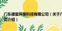 廣東德量環保科技有限公司(關于廣東德量環保科技有限公司介紹)