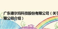 廣東德爾瑪科技股份有限公司(關于廣東德爾瑪科技股份有限公司介紹)