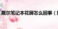 戴爾筆記本花屏怎么回事(戴爾筆記本花屏)