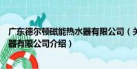 廣東德爾頓磁能熱水器有限公司(關于廣東德爾頓磁能熱水器有限公司介紹)