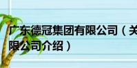 廣東德冠集團有限公司(關于廣東德冠集團有限公司介紹)