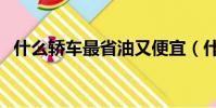 什么轎車最省油又便宜(什么轎車最省油)