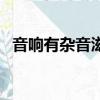 音響有雜音滋滋滋怎么處理（音響有雜音）